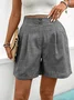 Women Plain Fifth Pants Straight Pants Casual Summer Shorts