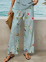 Women Floral Printing Two-Piece Set Daily Sleeveless Casual Summer Top With Pants Matching Set