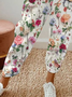 Women Floral Long Pant Casual Spring/Fall Trousers