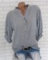 Women Plain Long Sleeve Shirt Spring/Fall V Neck Daily Casual Top