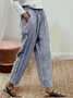 Women Striped Long Pant Casual Spring/Fall Trousers