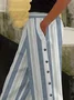 Women Striped Long Pant Casual Spring/Fall Trousers