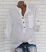 Women Plain Long Sleeve Shirt Spring/Fall V Neck Daily Casual Top