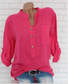 Women Plain Long Sleeve Shirt Spring/Fall V Neck Daily Casual Top