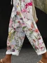Women Floral Long Pant Casual Spring/Fall Trousers