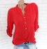 Women Plain Long Sleeve Shirt Spring/Fall V Neck Daily Casual Top