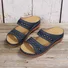 Women Retro Non-Slip Round Toe Comfortable Flat Sandals Casual Daily Slippers