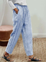 Women Striped Long Pant Casual Spring/Fall Trousers