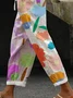 Women Floral Long Pants Casual Spring/Fall Trousers