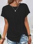 Women Geometric Short Sleeve Tee T-shirt Crew Neck Casual Summer Tunic Top