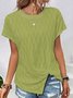 Women Geometric Short Sleeve Tee T-shirt Crew Neck Casual Summer Tunic Top