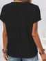 Women Geometric Short Sleeve Tee T-shirt Crew Neck Casual Summer Tunic Top