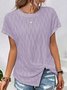 Women Geometric Short Sleeve Tee T-shirt Crew Neck Casual Summer Tunic Top