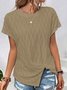 Women Geometric Short Sleeve Tee T-shirt Crew Neck Casual Summer Tunic Top