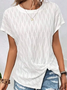 Women Geometric Short Sleeve Tee T-shirt Crew Neck Casual Summer Tunic Top