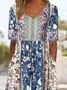 Women Floral V Neck Half Sleeve Casual Summer Jumpsuit