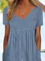 Women Striped V Neck Half Sleeve Casual Summer Jumpsuit