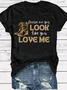 Women Letter Pattern Short Sleeve Tee T-shirt Crew Neck Casual Summer Top