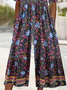 Women Floral V Neck Half Sleeve Casual Summer Jumpsuit