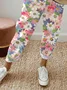 Women Floral Long Pants Casual Spring/Fall Trousers