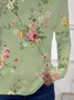 Women Floral Long Sleeve Tee T-shirt Crew Neck Printing Casual Spring/Fall Graphic Tee Top