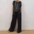 Women Plain Two-Piece Set Daily Half Sleeve Casual Summer Top With Pants Matching Set