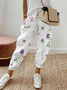 Women Floral Long Pants Casual Spring/Fall Trousers