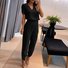 Women Striped Two-Piece Set Daily Short Sleeve Casual Summer Top With Pants Matching Set