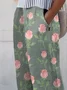 Women Floral Long Pants Casual Spring/Fall Trousers