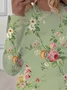 Women Floral Long Sleeve Tee T-shirt Crew Neck Printing Casual Spring/Fall Graphic Tee Top