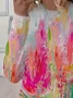 Women Floral Long Sleeve Tee T-shirt Crew Neck Printing Casual Spring/Fall Graphic Tee Top