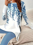 Women Floral Printing Two-Piece Set Daily Long Sleeve Casual Spring/Fall Top With Pants Matching Set