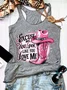 Women Sleeveless Tank Top Camisole Summer Letter Pattern U-Neck Holiday Casual Top