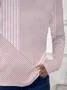 Women Striped Long Sleeve Tee T-shirt Crew Neck Printing Casual Spring/Fall Graphic Tee Top
