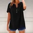 Women Plain Long Sleeve Shirt Spring/Fall V Neck Daily Casual Top