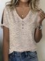Women Floral Short Sleeve Tee T-shirt V Neck Printing Casual Summer Graphic Tee Top