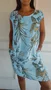 Women Leaf Sleeveless Summer Pocket Stitching Dress Crew Neck Daily Casual Mini Fit & Flare Dress A-Line Dress