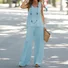 Women Geometric Two-Piece Set Daily Sleeveless Vintage Summer Top With Pants Matching Set