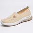 Soft sole breathable lightweight flying woven casual simple women's shoes flat shoes shallow mouth single shoes
