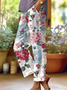 Women Floral Long Pants Casual Spring/Fall Trousers