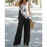 Women Geometric Two-Piece Set Daily Sleeveless Vintage Summer Top With Pants Matching Set