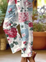 Women Floral Long Pants Casual Spring/Fall Trousers