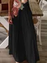 Women Floral Sleeveless Summer Printing Dress V Neck Daily Casual Maxi Slip Dress X-Line Dress