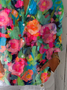 Women Floral Three Quarter Sleeve Shirt Spring/Fall Printing Shirt Collar Daily Casual Top