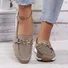 Ladies New Style Metal Chain Flat Thick Sole Casual Loafers Flat Shoes