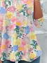 Women Floral Long Sleeve Tee T-shirt Crew Neck Printing Casual Spring/Fall Graphic Tee Top
