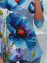 Women Floral Long Sleeve Tee T-shirt Crew Neck Printing Casual Spring/Fall Graphic Tee Top