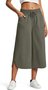 Women Plain Capris Pants Casual Summer Trousers