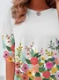 Women Floral Long Sleeve Tee T-shirt Crew Neck Printing Casual Spring/Fall Graphic Tee Top