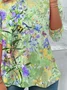 Women Floral Long Sleeve Tee T-shirt Crew Neck Printing Casual Spring/Fall Graphic Tee Top